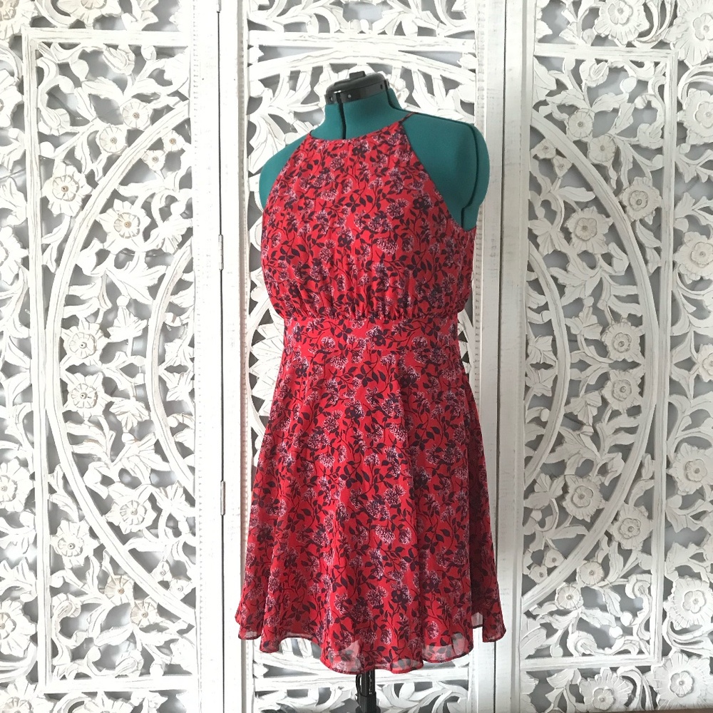 NWT Maison Jules - Red Floral Dress